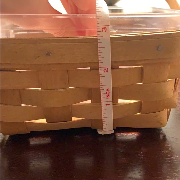 Longaberger square basket with handle and liner - Picture 1 of 6